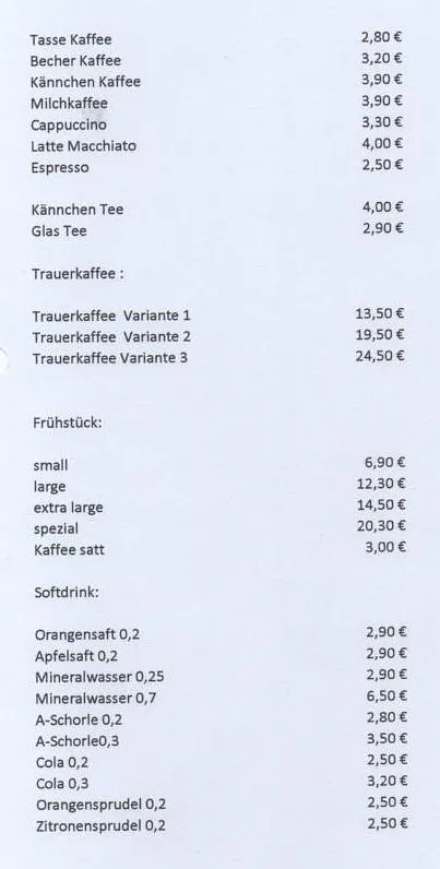 Speisekarte